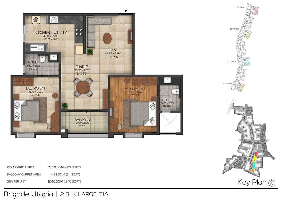 Brigade Cornerstone Utopia Floor Plan