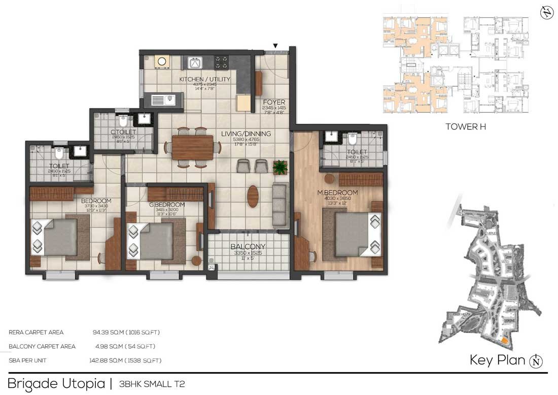 Brigade Cornerstone Utopia Floor Plan