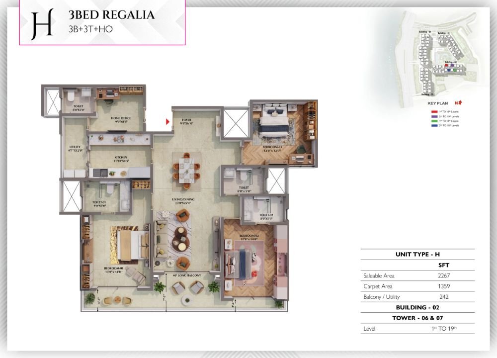 Prestige Raintree Park Phase - 1 Floor Plan