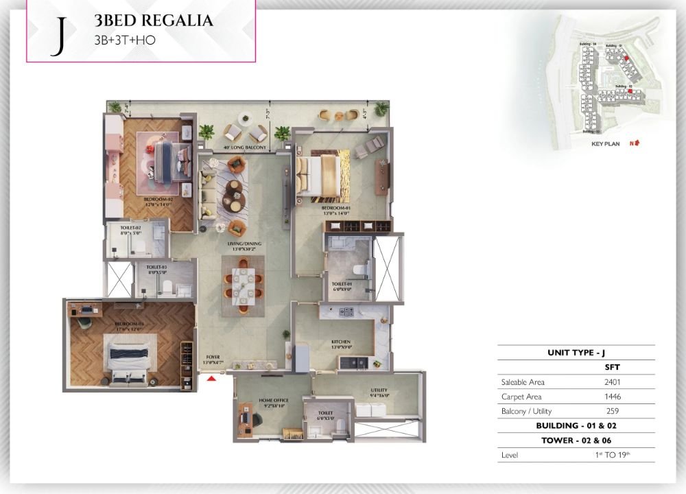 Prestige Raintree Park Phase - 1 Floor Plan