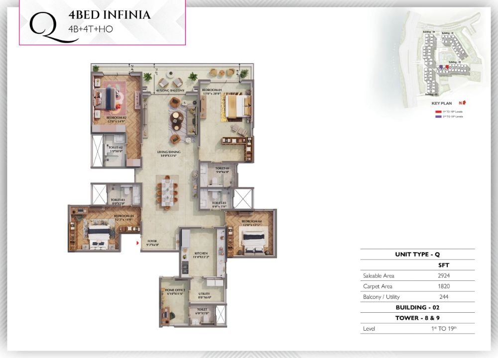 Prestige Raintree Park Phase - 1 Floor Plan