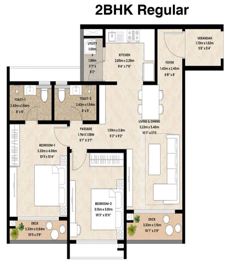 Mahindra Blossom  Floor Plan