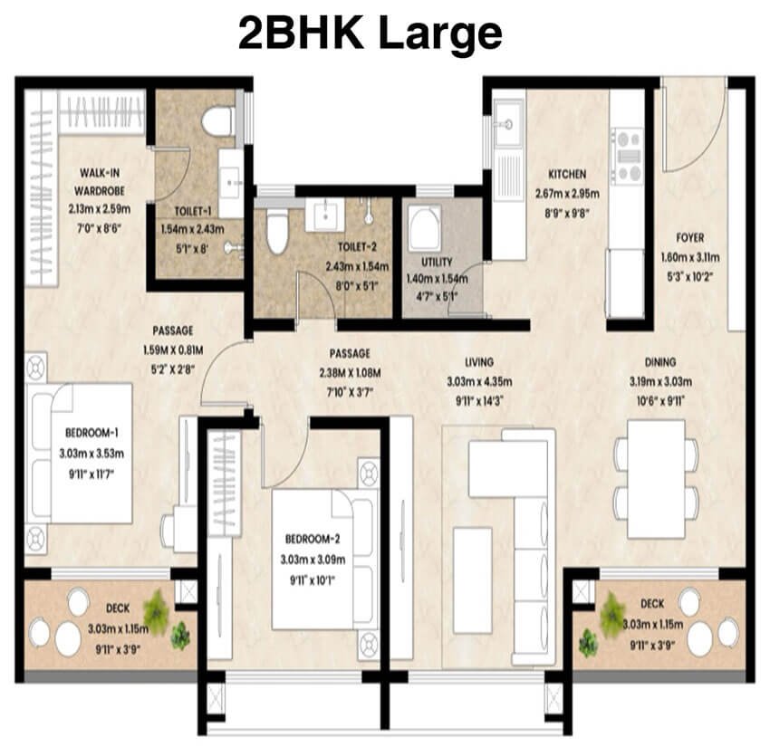 Mahindra Blossom  Floor Plan