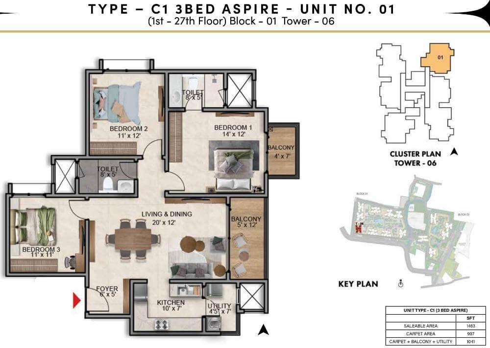 Prestige Southern Star Floor Plan