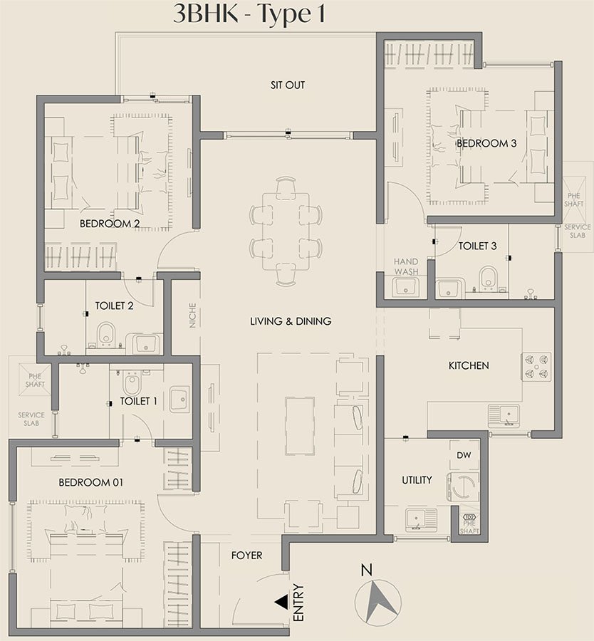 Courtyard by Vedant Suraksha  Floor Plan