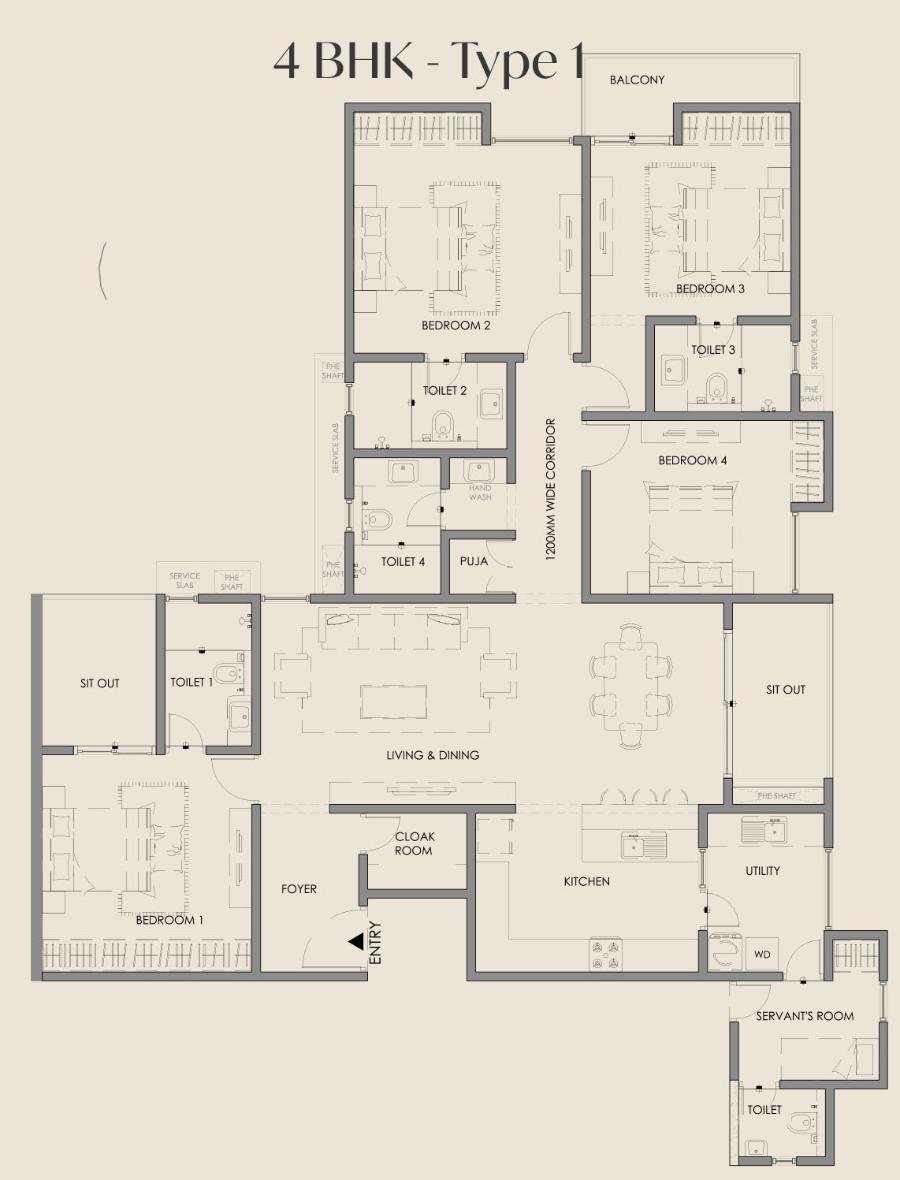 Courtyard by Vedant Suraksha  Floor Plan