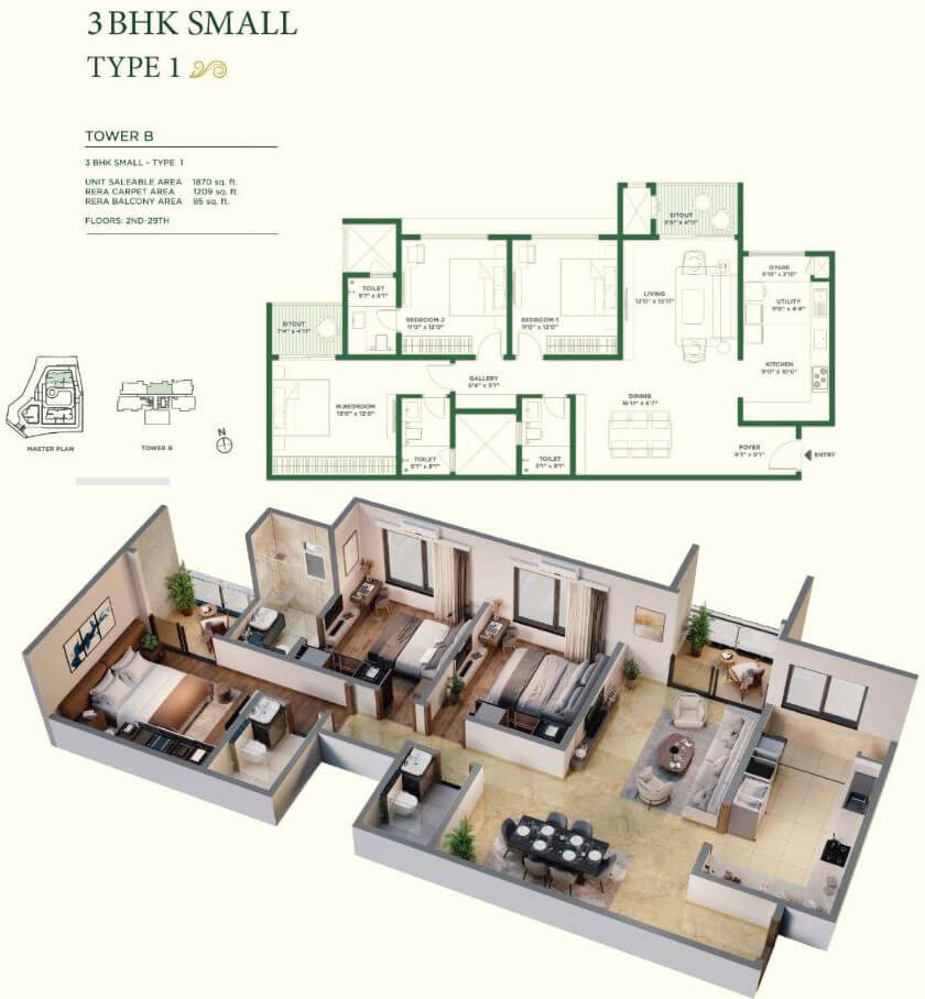 Vaishnavi At-One Krishna Brindavan  Floor Plan