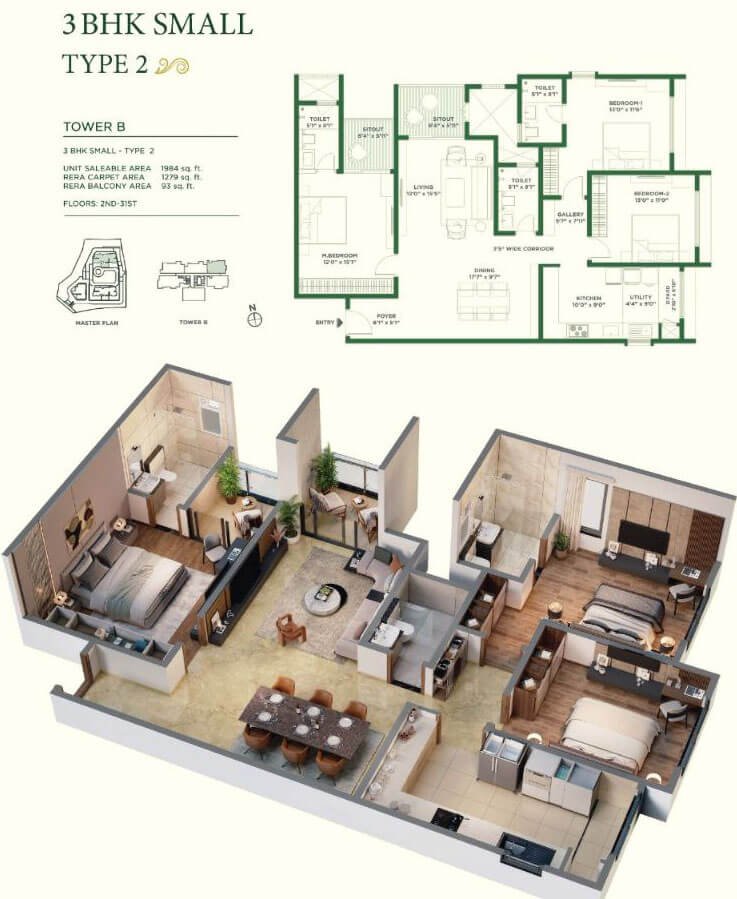Vaishnavi At-One Krishna Brindavan  Floor Plan