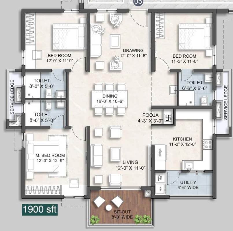  Anvita Ivana  Floor Plan