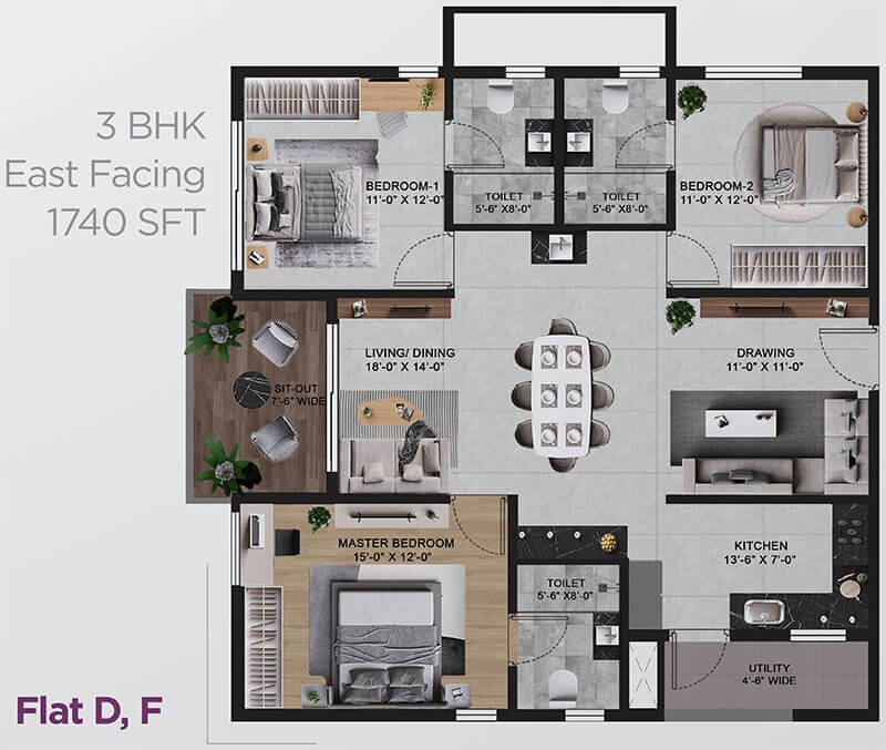 Vian Mrida Floor Plan